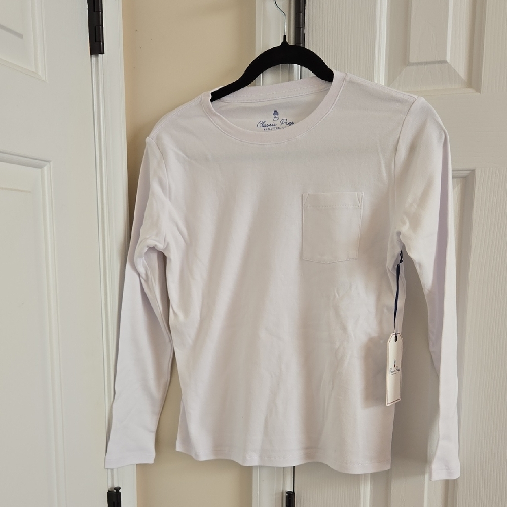 Classic White Kids Long Sleeve Shirt